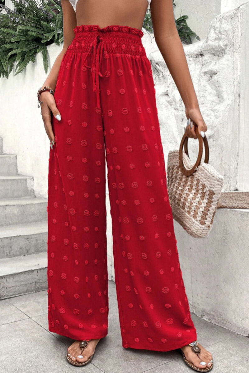 Bohemian High-Waist Wide-Leg Pants