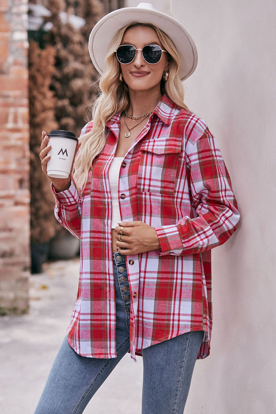 Plaid Button-Up Shirt