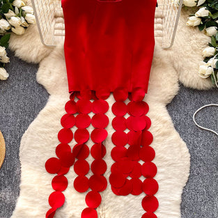 Circle Accent Sleeveless Top