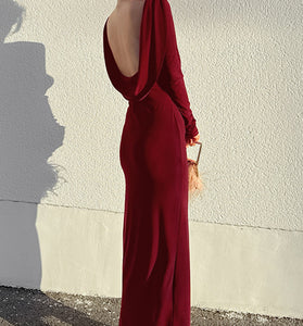 Elegant Ruched Long Sleeve Dress