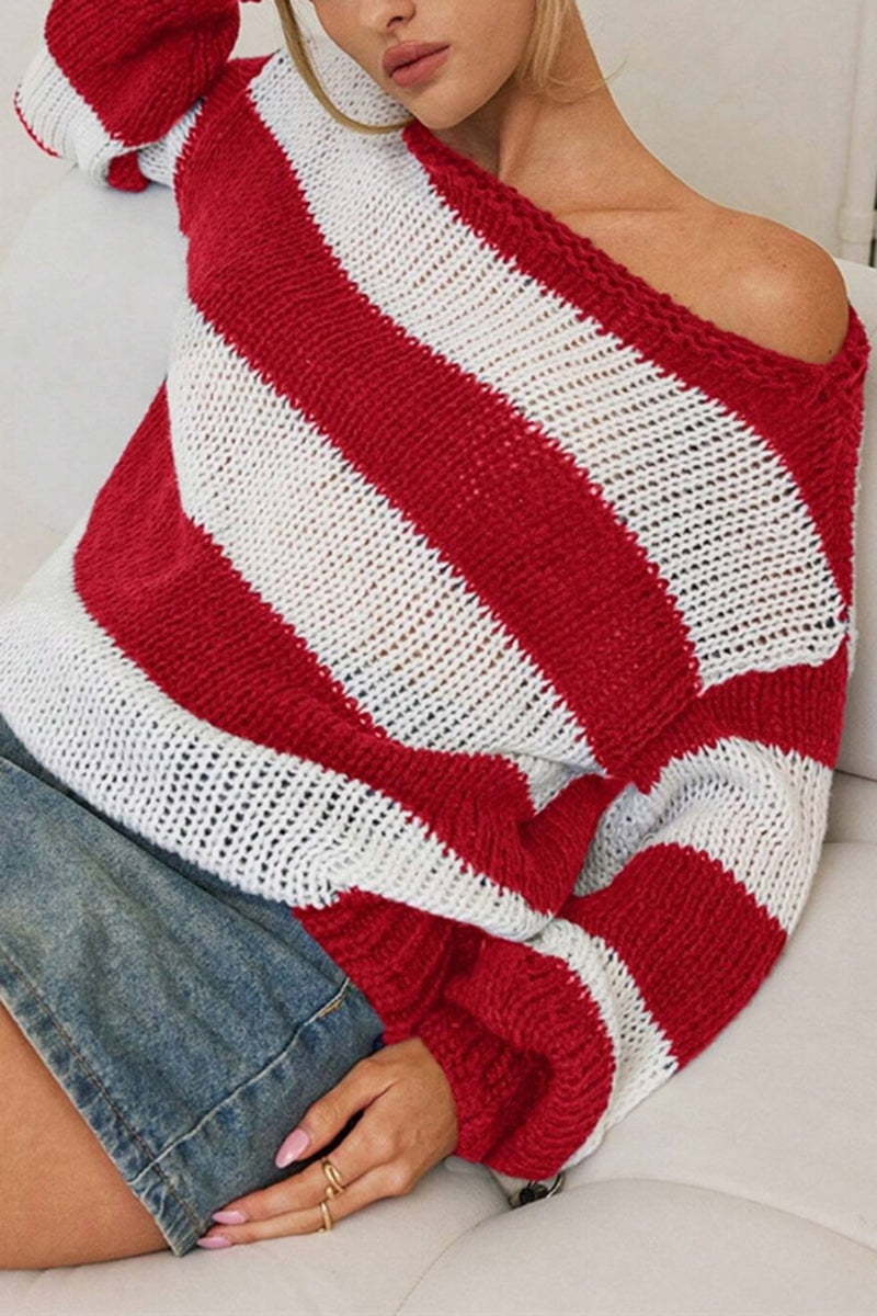 Striped Oversized Knit Sweater