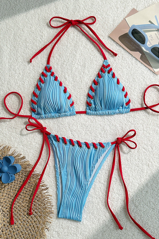 Strappy Ruched Bikini Set