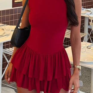 Ruffled Sleeveless Bodycon Dress