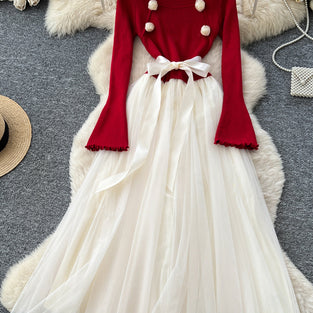 Elegant Sleeveless Bow Detail Casual Dress