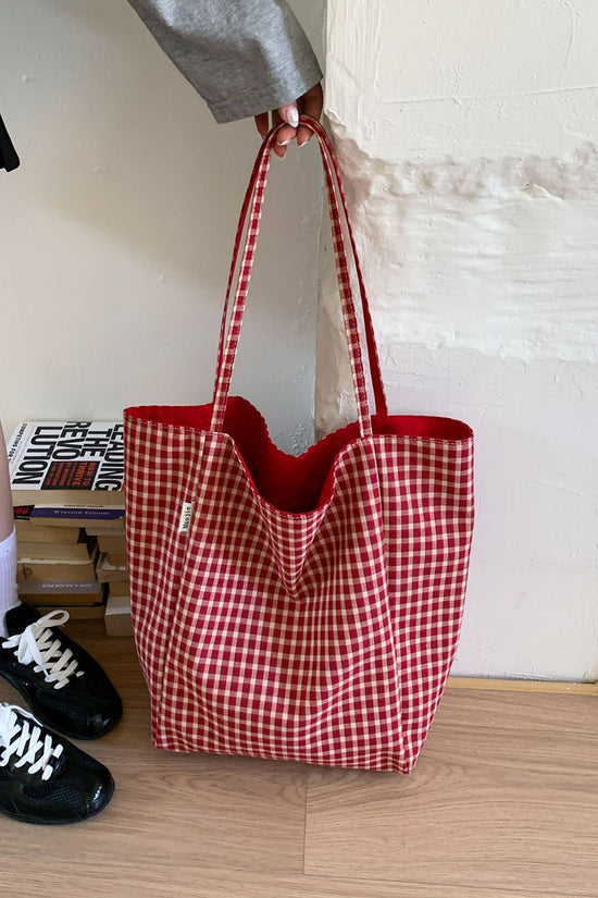 Stylish Checkered Tote Bag
