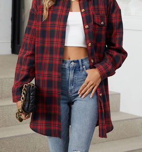 Plaid Button Down Long Sleeve Shirt