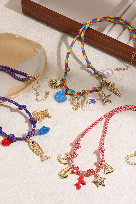 Tropical Charm Necklace with Ocean Motifs
