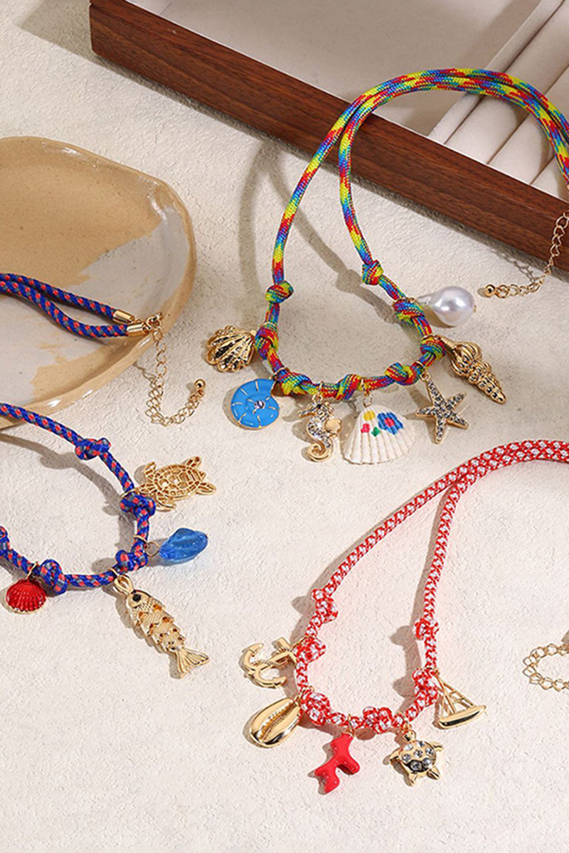 Tropical Charm Necklace with Ocean Motifs