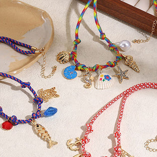 Tropical Charm Necklace with Ocean Motifs