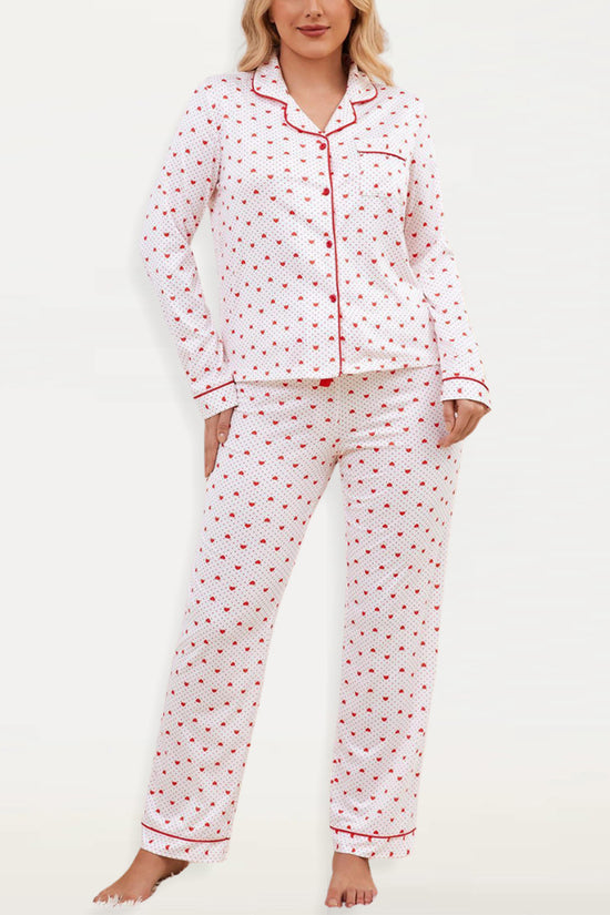 Cozy Classic Pajama Set with Contrast Trim