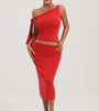 One Shoulder Cutout Two Piece Set