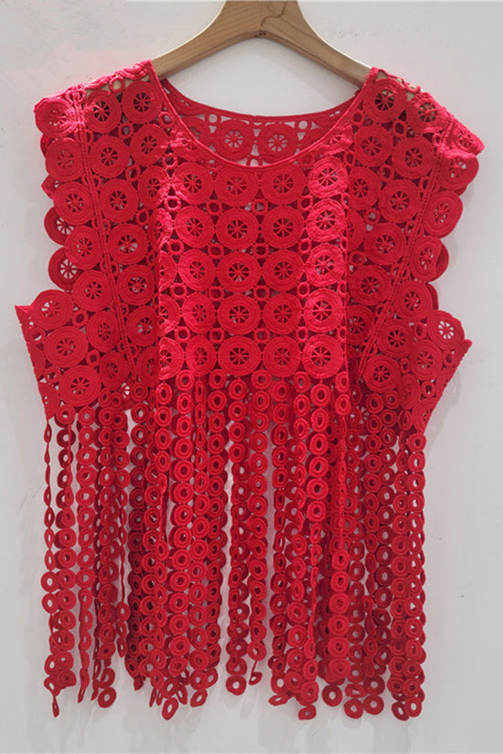 Intricate Sleeveless Crochet Top
