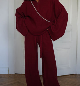 Cozy Wide-Sleeve Pants Set