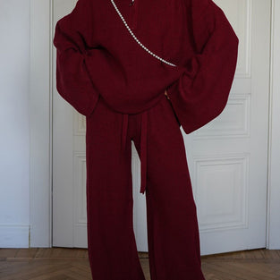 Cozy Wide-Sleeve Pants Set