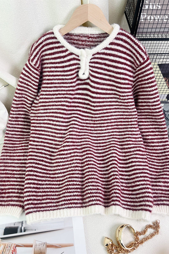 Striped Henley Sweater
