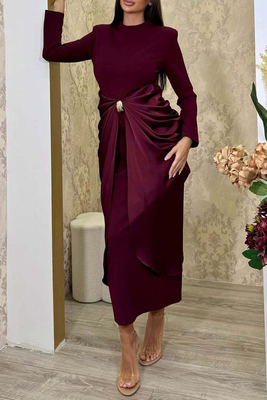 Elegant Knot Detail Maxi Dress