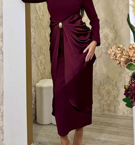 Elegant Knot Detail Maxi Dress