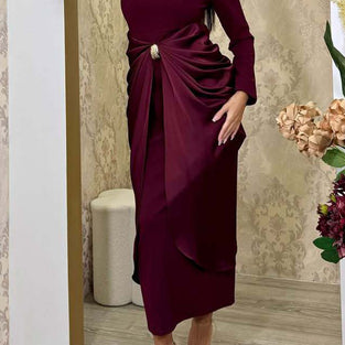 Elegant Knot Detail Maxi Dress