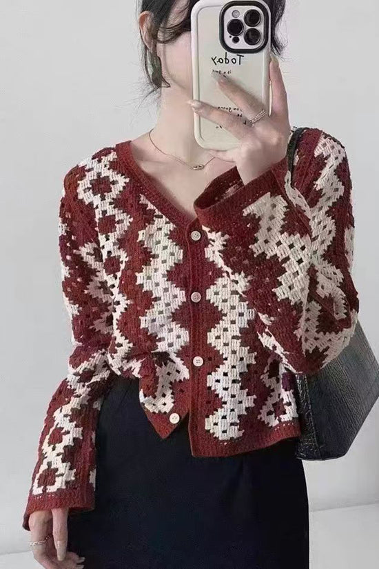 Crochet Button-Up Cardigan