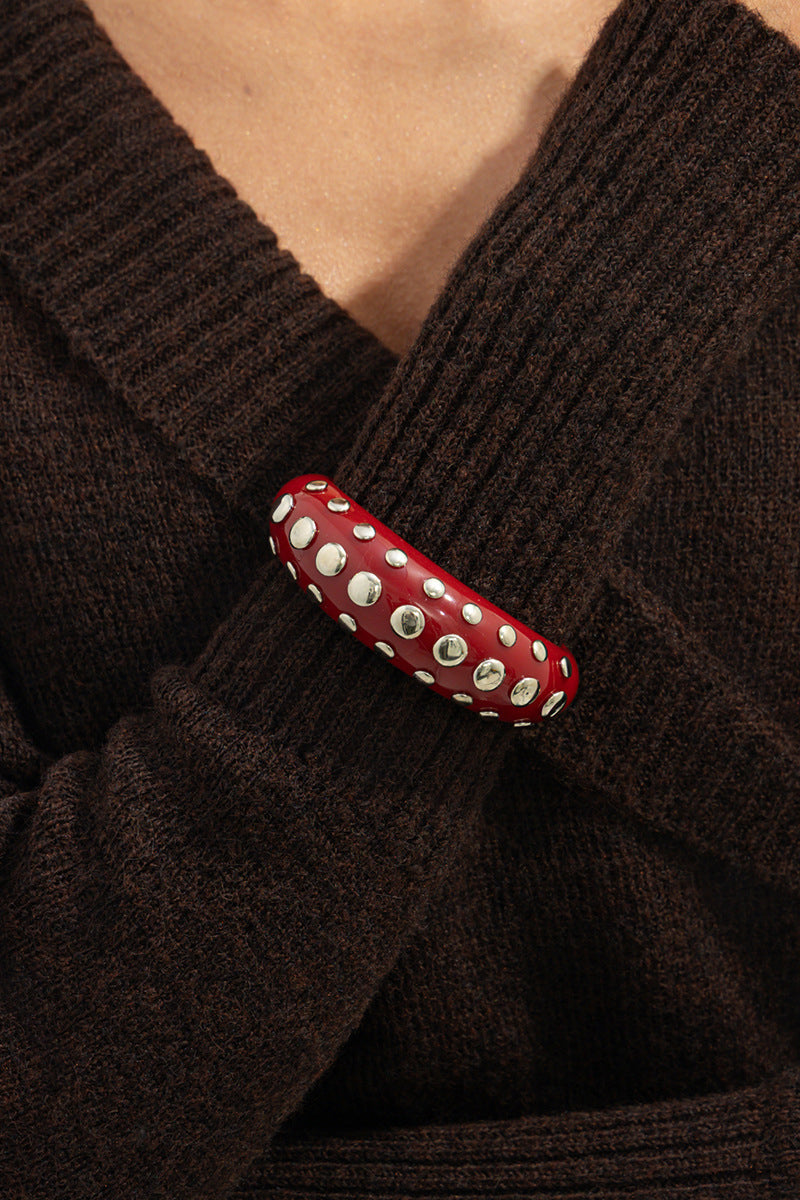 Studded Statement Bangle Bracelet