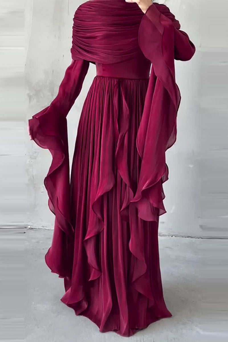 Elegant Draped Wrap Dress