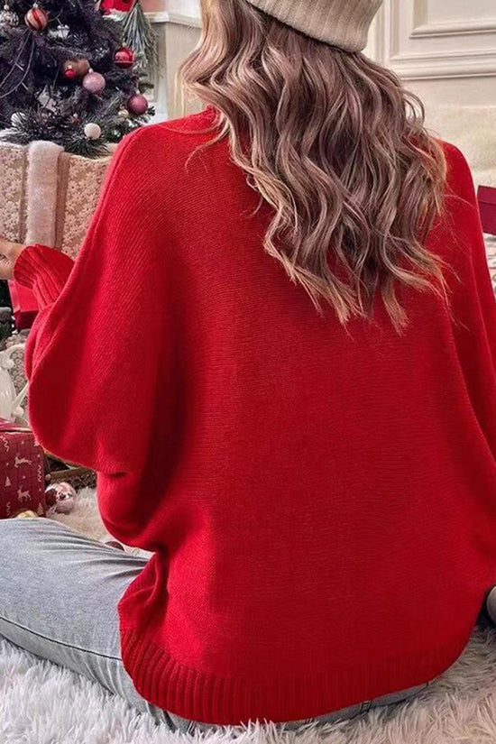 Love Graphic Turtleneck Sweater