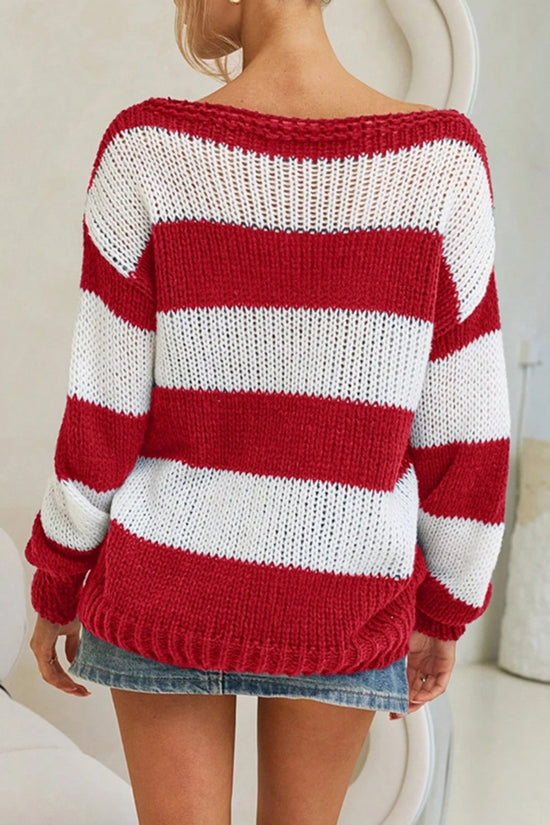 Striped Oversized Knit Sweater
