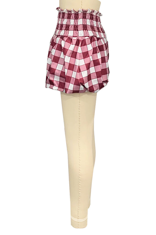 Checkered Pleated Mini Skirt