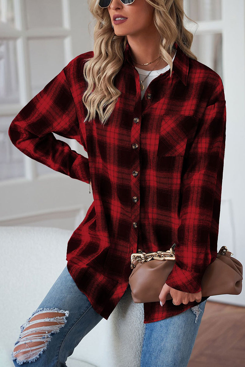 Casual Plaid Long Sleeve Shirt