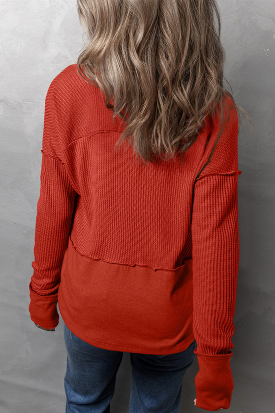 Relaxed Fit V-Neck Sweatshirt