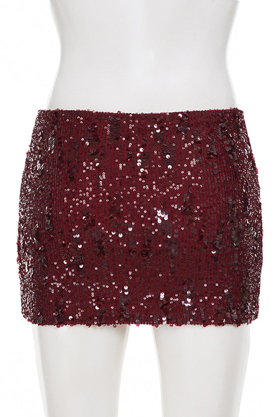 Sequin Embellished Mini Skirt