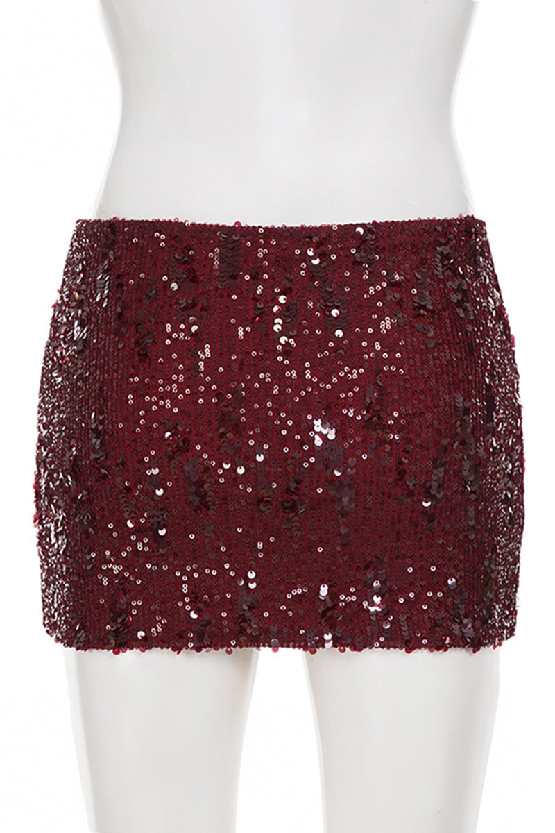 Sequin Embellished Mini Skirt