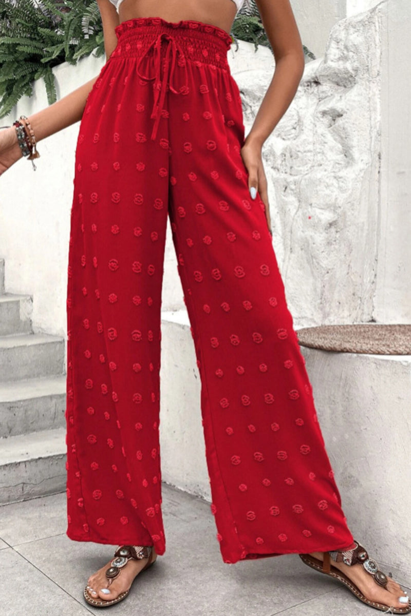 Bohemian High-Waist Wide-Leg Pants