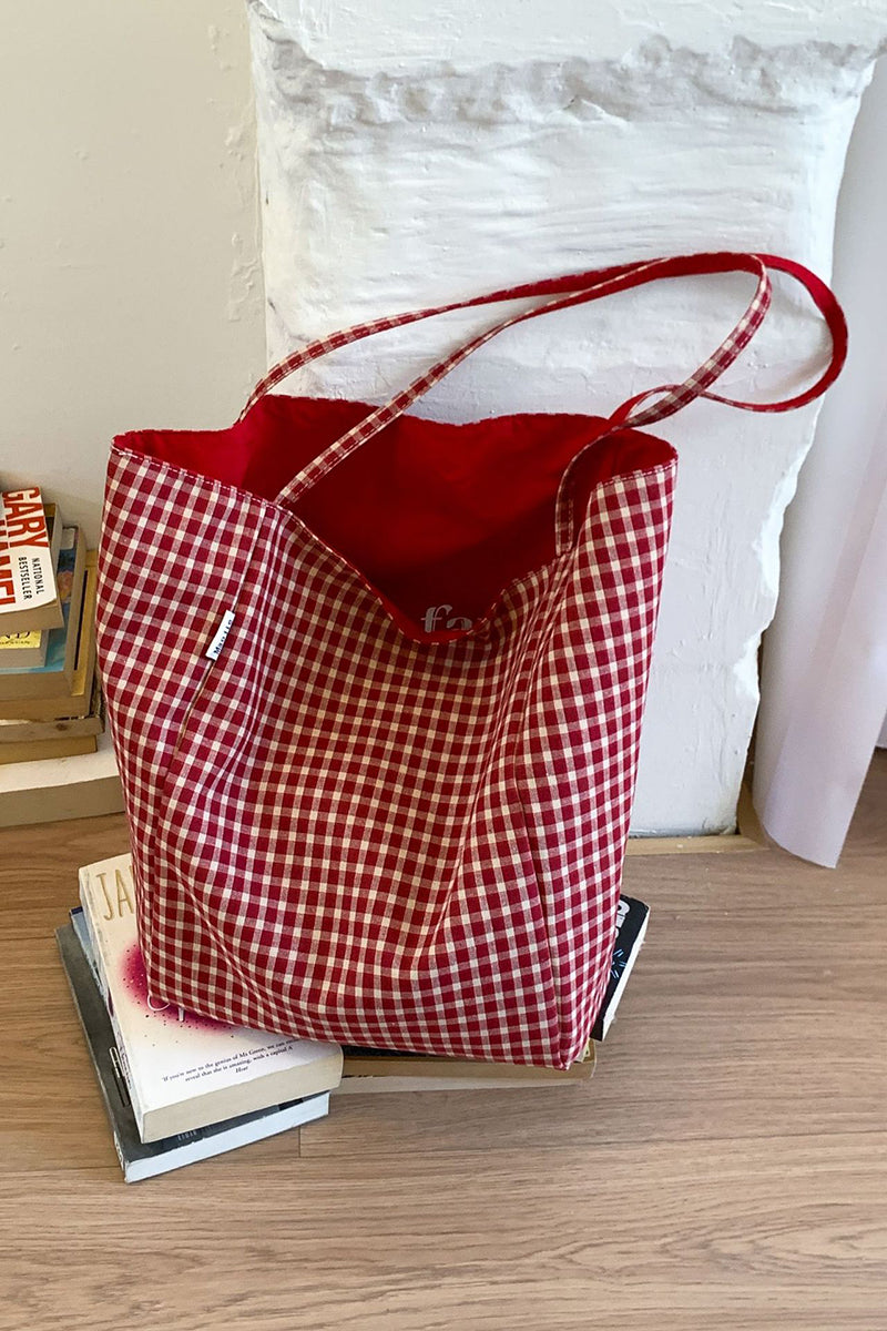 Stylish Checkered Tote Bag