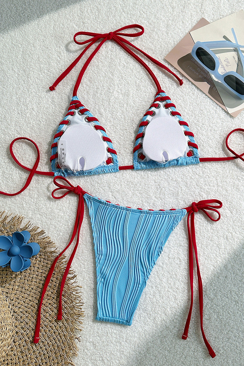 Strappy Ruched Bikini Set