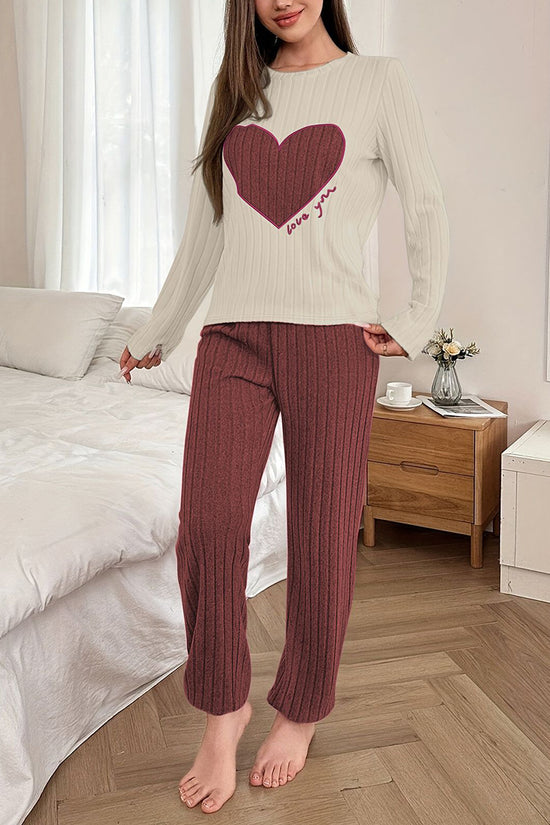 Heart Design Pajama Set