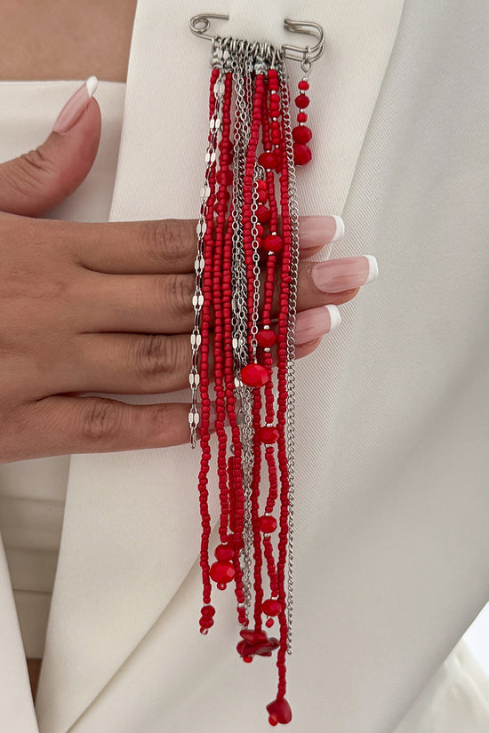 Elegant Chain Drop Brooch