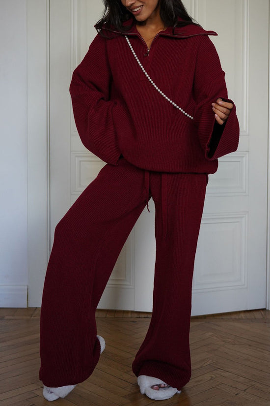 Cozy Wide-Sleeve Pants Set
