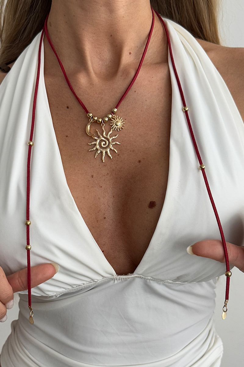 Sun and Moon Pendant Necklace