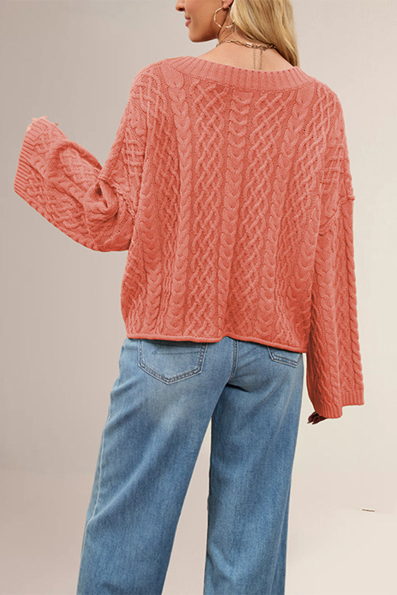 Cable Knit Buttoned Cardigan