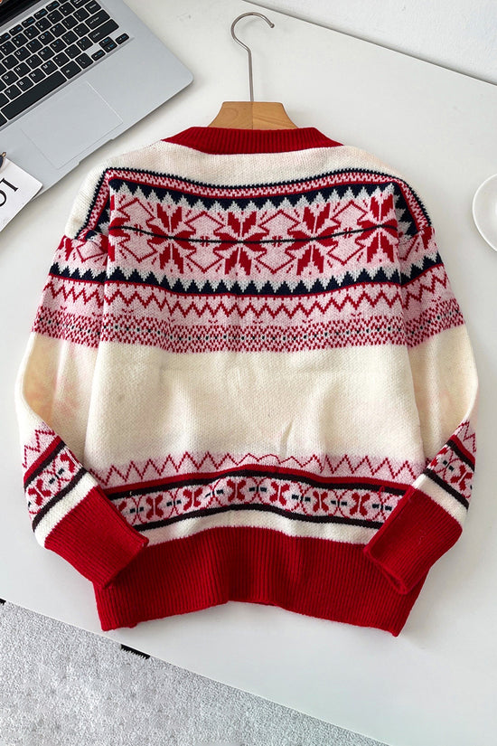 Nordic Pattern Festive Knit Sweater