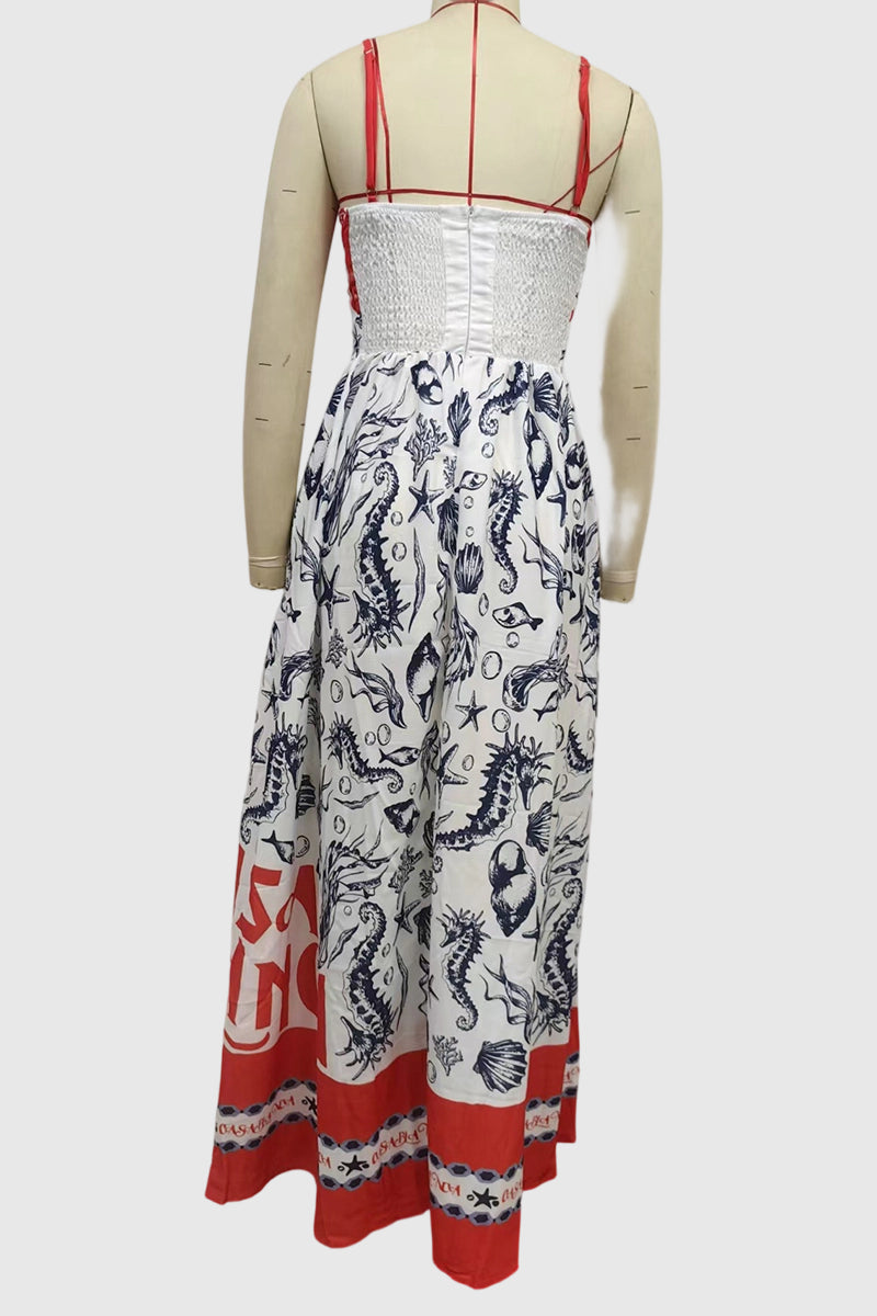 Stylish Printed Sleeveless Casual Dress
