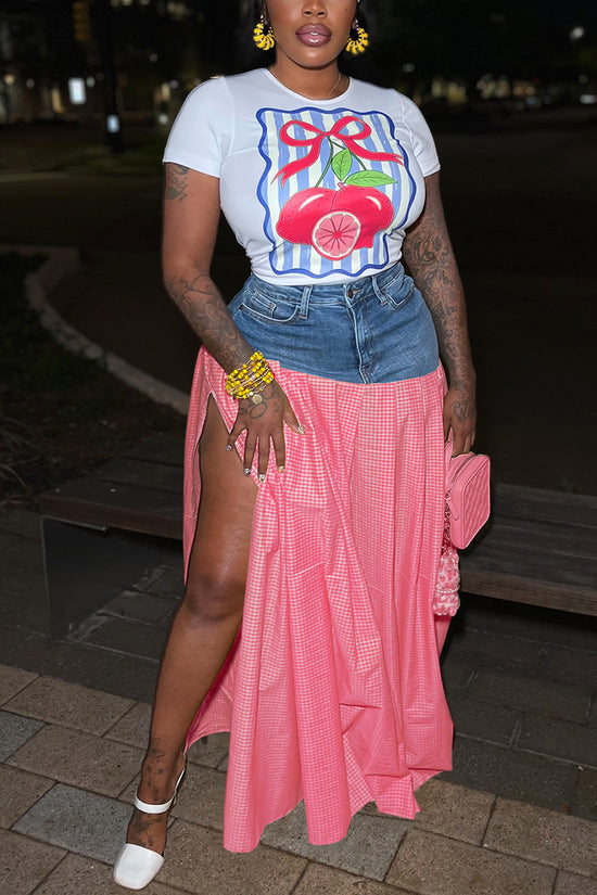 Graphic Tee and Maxi Skirt Set