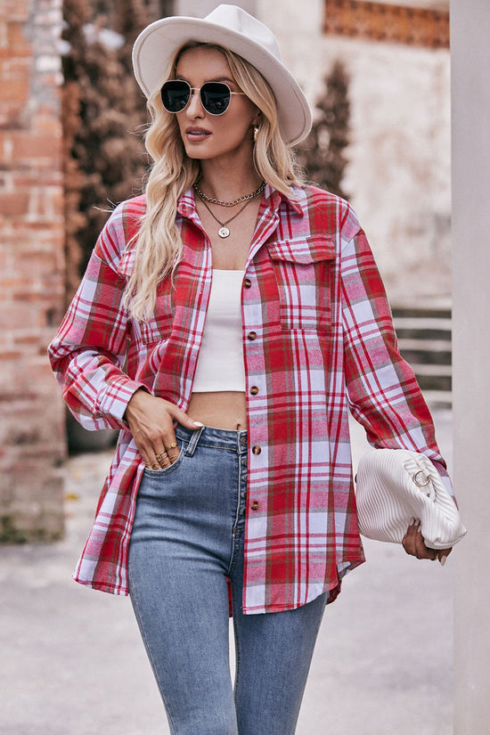 Plaid Button-Up Shirt