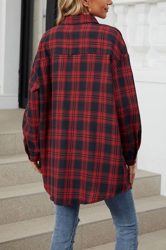 Plaid Button Down Long Sleeve Shirt