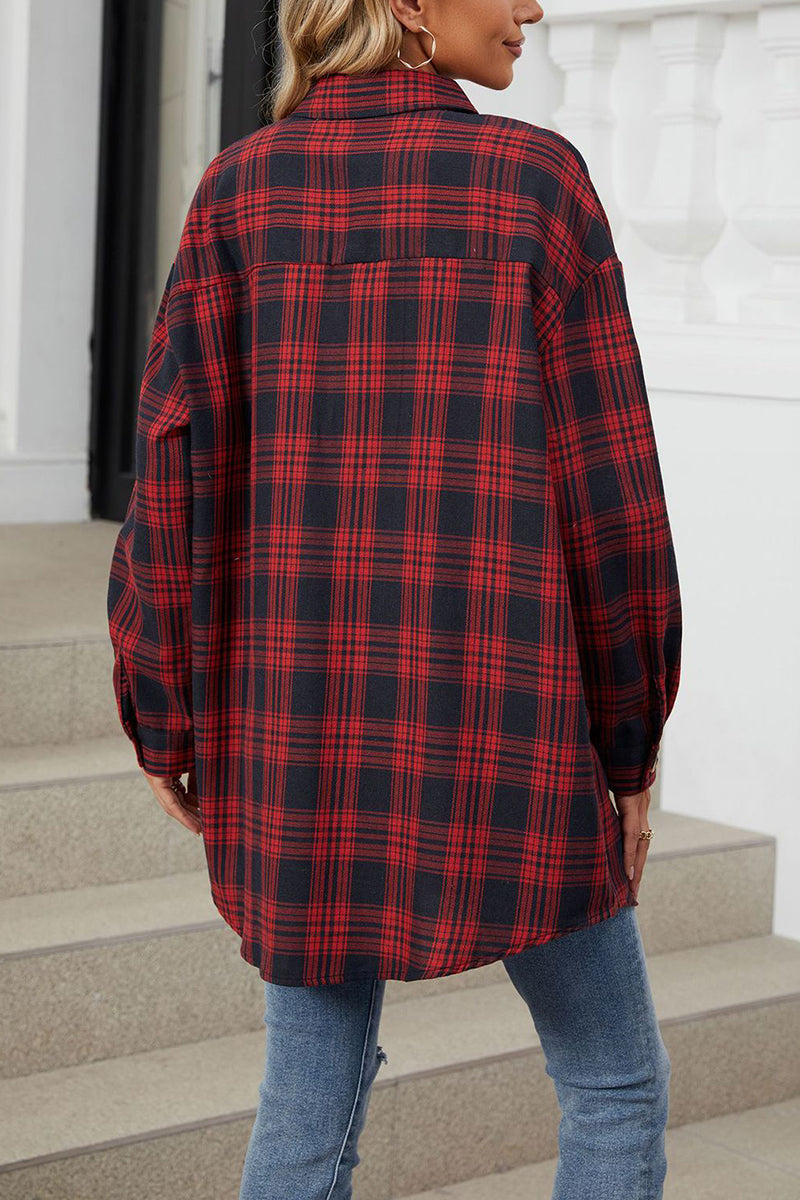 Plaid Button Down Long Sleeve Shirt