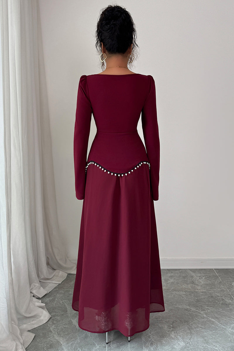 Elegant Square Neck Maxi Dress