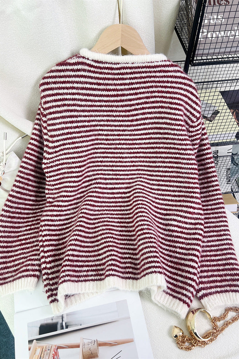 Striped Henley Sweater