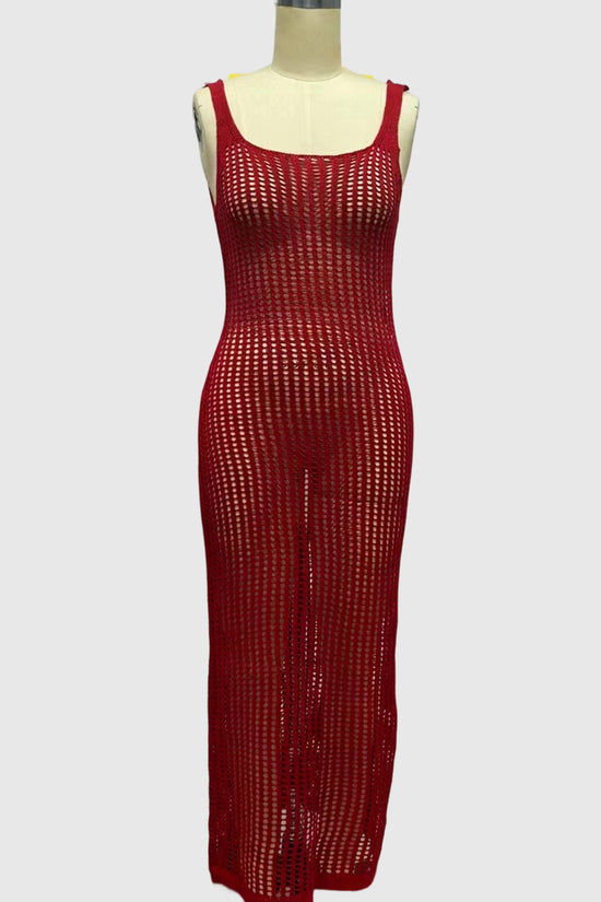 Sleeveless Casual Crochet Dress