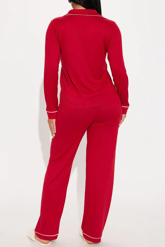 Relaxed Fit Long Sleeve Loungewear Set